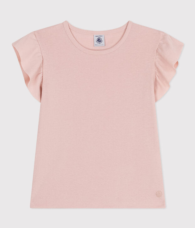 T-shirt bambina in cotone rosa