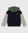 Felpa bambino con cappuccio in molleton blu SMOKING/bianco MULTICO
