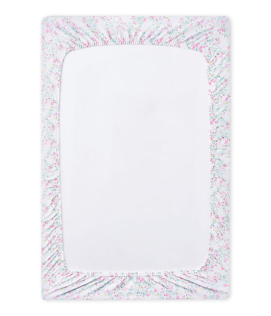 Lenzuolo bebè bambina 120x60 bianco ECUME/bianco MULTICO