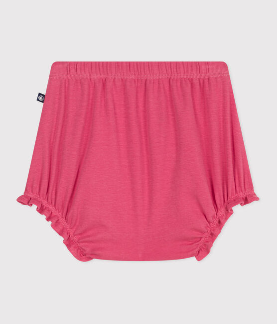Bloomer in cotone tinta unita neonato rosa PEONIA