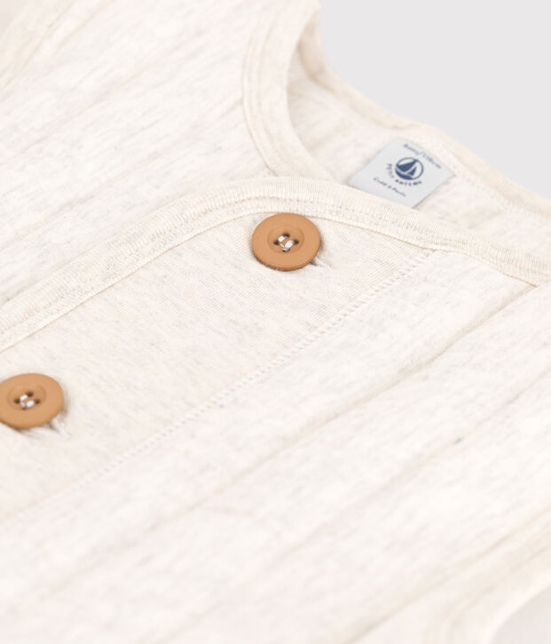 Gilet senza maniche in tubique bambino unisex beige