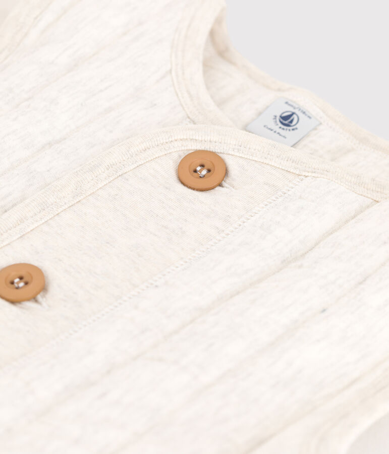 Gilet senza maniche in tubique bambino unisex beige