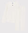 Pigiama cuoricini bambina in cotone bianco MARSHMALLOW/blu MEDIEVAL