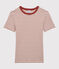 T-shirt L'ICONIQUE girocollo in cotone bio donna beige MONTELIMAR/ OMBRIE