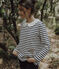 T-shirt marinière donna Petit Bateau x Deyrolle bianco MARSHMALLOW/blu SMOKING