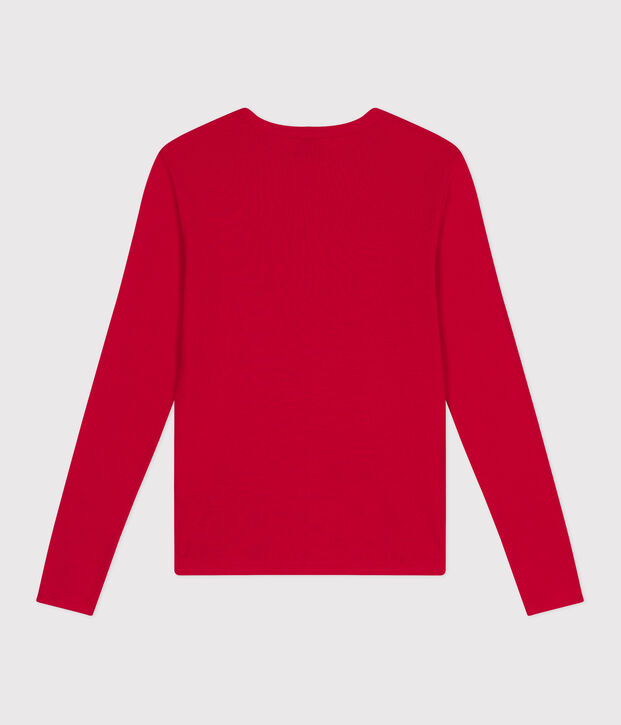 T-shirt L'ICONIQUE girocollo in cotone Donna rosso
