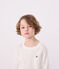 T-shirt a maniche lunghe a costine bambina/bambino bianco MARSHMALLOW