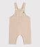 Salopette lunga in serge tinta unita neonato beige