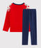 Pigiama maschera in ciniglia bambino blu MEDIEVAL/rosso FROUFROU