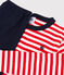Pigiama snugfit a righe rosse bambino in cotone biologico rosso PEPS/bianco MULTICO