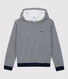 Felpa con cappuccio in cotone a righe Donna