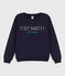 Felpa in cotone Donna blu SMOKING