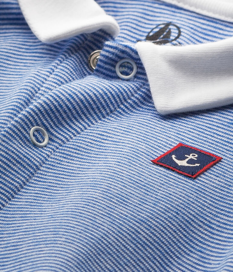 Tutina lunga per beb&egrave; millerighe blu/bianco