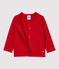 Cardigan in tricot bebè. rosso TERKUIT