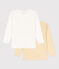 Confezione da 2 t-shirt bianche a maniche lunghe in cotone bambino variante 1
