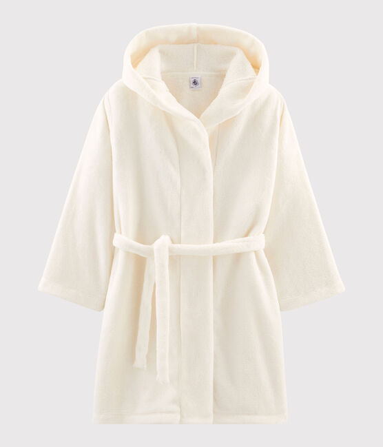 Vestaglia in pile da bambino bianco MARSHMALLOW