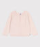 Cardigan in cotone a punto fantasia bambina rosa FLEUR