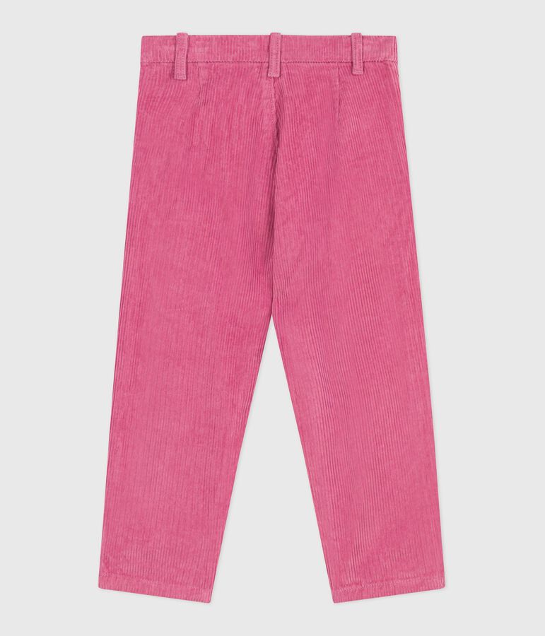 Pantaloni in velluto tinta unita bambina rosa BOUDOIR