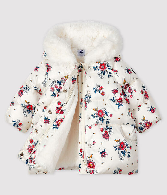 Piumino bebè femmina bianco MARSHMALLOW/bianco MULTICO