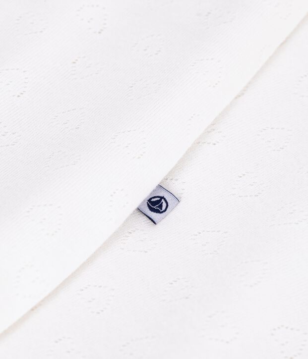 Sacco nanna in cotone traforato cuore neonato TOG 0,5 bianco