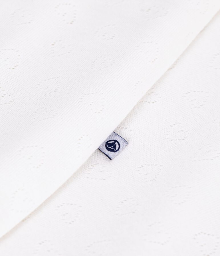 Sacco nanna in cotone traforato cuore neonato TOG 0,5 bianco