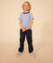 T-shirt a righe in jersey leggero bambino GAULOISE/ MARSHMALLOW