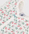 Tutina corta in cotone a fiori neonato bianco MARSHMALLOW/bianco MULTICO