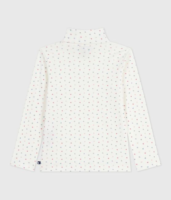 Dolcevita in cotone con stampa bambina bianco MARSHMALLOW/bianco MULTICO