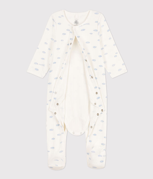 Bodyjama nuvole in tubique bianco/multicolore