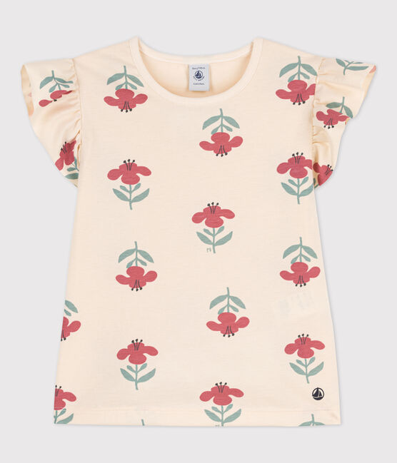 T-shirt in cotone stampato bambina  bianco AVALANCHE+ENNEIGE/ MULTICO