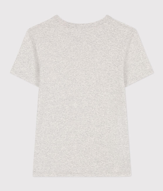 T-shirt L'ICONIQUE girocollo in cotone Donna grigio BELUGA CHINE