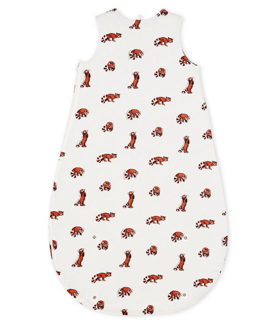 Sacco nanna reversibile bebè maschio a costine bianco MARSHMALLOW/bianco MULTICO