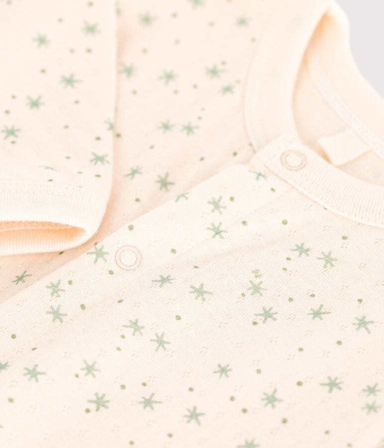 Tutina neonato in cotone con stampa a stelline bianco AVALANCHE/ MULTICO
