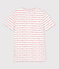 T-shirt L'ICONIQUE girocollo in cotone Donna bianco MARSHMALLOW/rosso TERKUIT