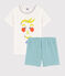 Pigiama corto motivo frutti bambino in cotone bianco MARSHMALLOW/bianco MULTICO