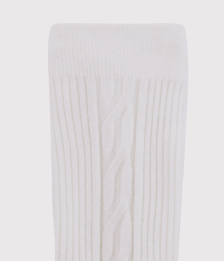 Collant caldo bambina bianco MARSHMALLOW