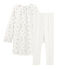 Camicia da notte bambina in velluto, con leggings bianco MARSHMALLOW/bianco MULTICO