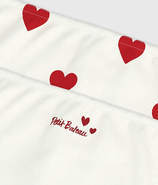 Set da 2 shorty in cotone con stampa a cuori bambino variante 1