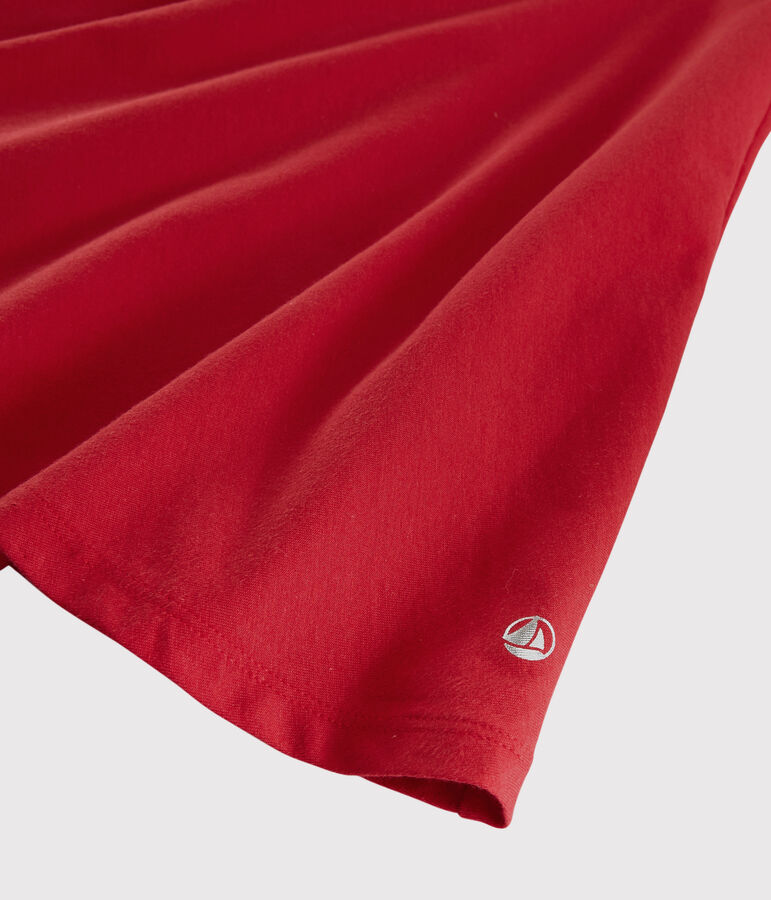 Abito a maniche corte in jersey bambina rosso