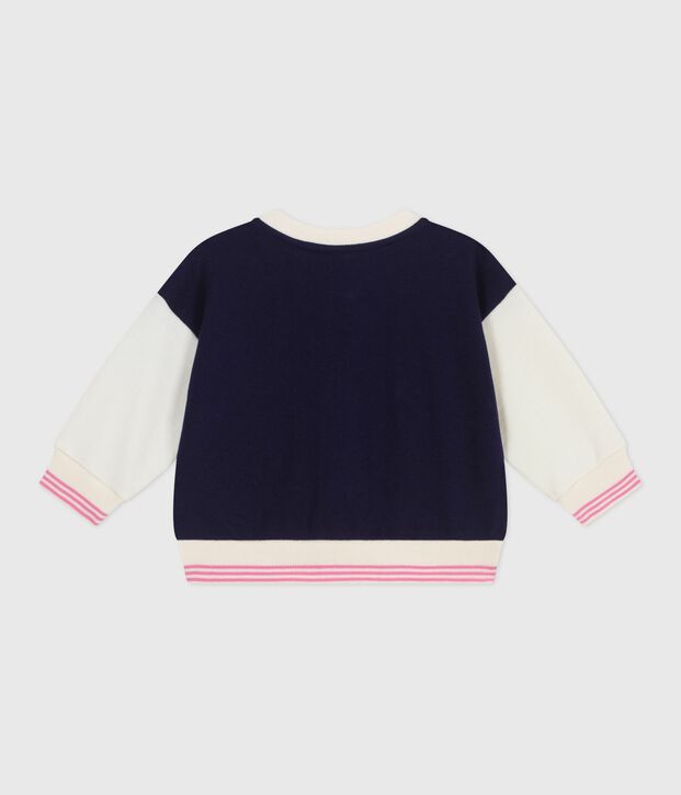 Teddy in cotone neonata blu/ecru
