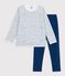 Pyjama  en velours bianco/blu/multicolore