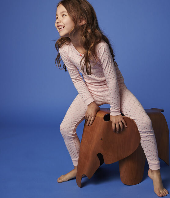 Pigiama snugfit a stelle bambina in cotone rosa MINOIS/rosa PEACHY/ ARGENT