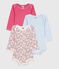 Set di body a maniche lunghe in cotone con stampa a fiori neonato variante 1
