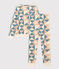 Pigiama patchwork donna in cotone bianco AVALANCHE/ MULTICO