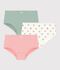 Set di shorty in cotone a cuori bambina multicolore