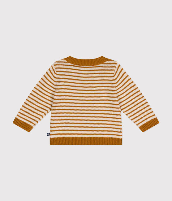 Pullover in maglia di lana e cotone neonato ECUREUIL/ AVALANCHE
