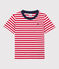 T-shirt a maniche corte in cotone bambino rosso PEPS/bianco MARSHMALLOW