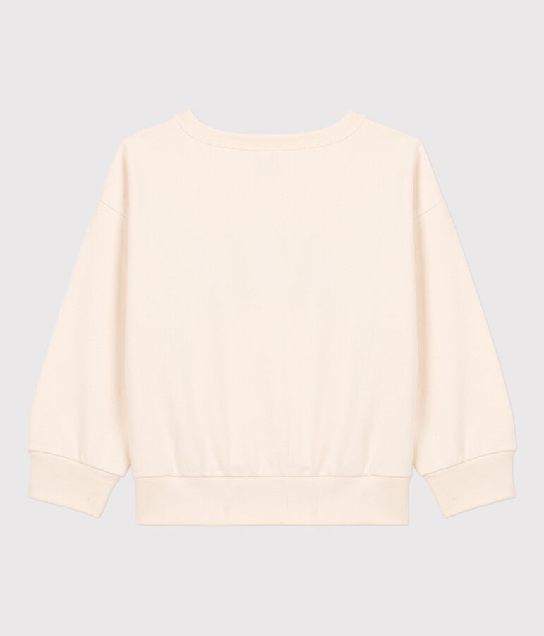 Felpa stampata in molleton bambina / bambino ecru AVALANCHE