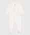 Tutina pigiama a pois in cotone bianco MARSHMALLOW/ EDNA