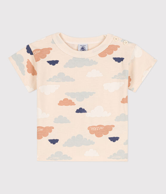 T-shirt a maniche corte bebè in jersey fantasia bianco AVALANCHE/ MULTICO